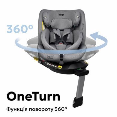 Bugs Axis 360&deg; Cloud Grey &ndash; i-Size, ISOFIX, 0&ndash;36 кг, поворот 360&deg;