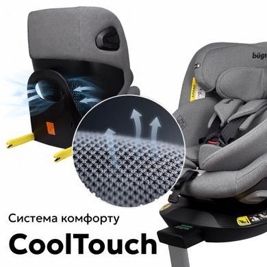 Bugs Axis 360&deg; Cloud Grey &ndash; i-Size, ISOFIX, 0&ndash;36 кг, поворот 360&deg;