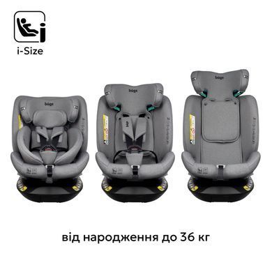 Bugs Axis 360&deg; Cloud Grey &ndash; i-Size, ISOFIX, 0&ndash;36 кг, поворот 360&deg;