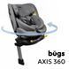 Bugs Axis 360&deg; Cloud Grey &ndash; i-Size, ISOFIX, 0&ndash;36 кг, поворот 360&deg;