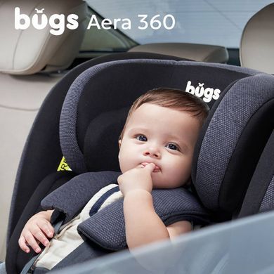 Автокрісло Bugs Aera 360&deg; Shadow Grey &ndash; i-Size, ISOFIX, 0&ndash;36 кг, поворот 360&deg;
