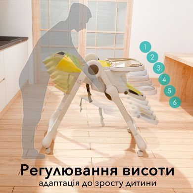 Стілець для годування Bugs Mango &ndash; 0-36 міс, 0&ndash;15 кг, положення 180&deg;