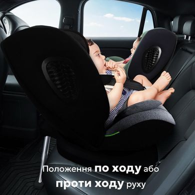 Автокрісло Bugs Aera 360&deg; Iron Grey &ndash; i-Size, ISOFIX, 0&ndash;36 кг, поворот 360&deg;