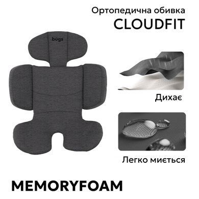Автокрісло Bugs Aera 360&deg; Iron Grey &ndash; i-Size, ISOFIX, 0&ndash;36 кг, поворот 360&deg;